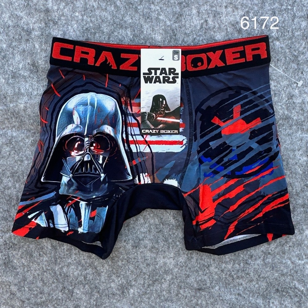 Crazy Boxer Star Wars Darth Vader Boxer Briefs Black Red Mens Small New